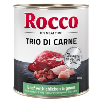 Rocco Classic Trio di Carne - 6 x 800 g - hovězí, kuřecí a zvěřina