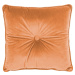 Oranžový polštář Tiseco Home Studio Velvet Button, 45 x 45 cm