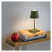 Sigor Nuindie mini LED dobíjecí stolní lampa, kulatá, USB-C, jedlová zeleň