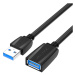 Kabel Extension Cable USB 3.0, male USB to female USB, Vention 3m (Black)