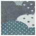 Ayyildiz koberce Dětský kusový koberec Bambi 820 blue kruh Rozměry koberců: 120x120 (průměr) kru
