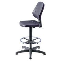 bimos Pracovní otočná židle, s přestavováním výšky plynovým pístem, PU pěna, černá barva, s podl