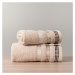 Bavlněný froté ručník s bordurou LUXURY 50x90 cm, béžová, 500 gr Mybesthome