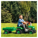 Dětský traktor šlapací s vlečkou, zelený