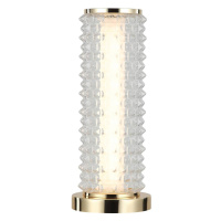 Viokef Stolní lampa LED Irma, zlatá barva/čirá barva