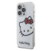 Zadní kryt Hello Kitty IML Head Logo pro Apple iPhone 15 Pro, bílá