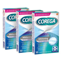 COREGA Whitening antibakteriální tablety 3 balení 30 kusů