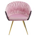 KARE Design Růžová polstrovaná židle s područkami Knot