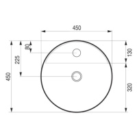 HOPA Umyvadlo na desku PIEGA 45×11 cm OLKLT3220