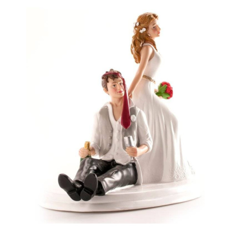 Svatební figurka na dort 14cm opilý ženich - Dekora
