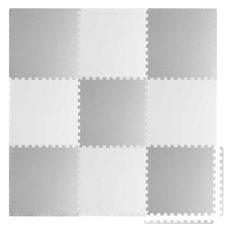 Ricokids Pěnová podložka puzzle bílá a šedá 60 x 60 cm 9 ks.