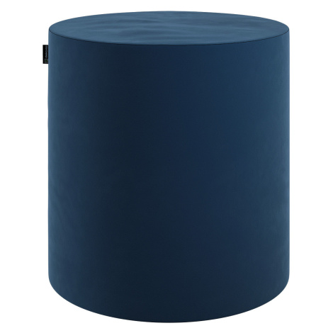 Dekoria Sedák Barrel- válec pevný,  d40cm, výška 40cm, tmavě modrá, ø40 cm x 40 cm, Velvet, 704-