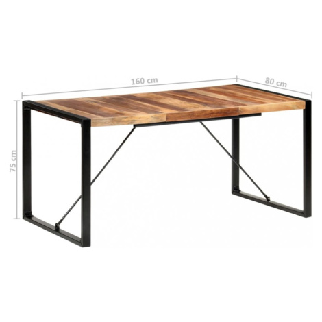 Jídelní stůl masivní dřevo / kov Dekorhome 200x100x75 cm,Jídelní stůl masivní dřevo / kov Dekorh vidaXL