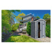 Zahradní bezúdržbový domek MANOR –⁠ šedá, plast, 196x128x94 cm