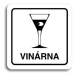 Accept Piktogram "vinárna" (80 × 80 mm) (bílá tabulka - černý tisk)