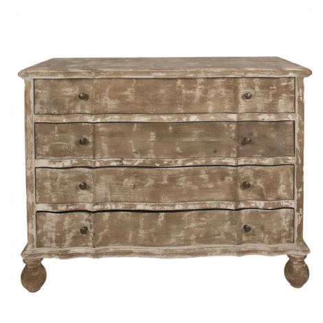 Hnědá dřevěná komoda Vintage se 4 šuplíky – 100x45x85 cm Clayre & Eef