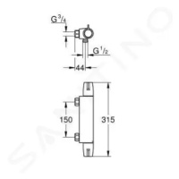 Grohe 34681000 - Termostatická sprchová baterie, chrom