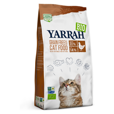 Yarrah Bio krmivo pro kočky bio kuřecí a ryby bez obilovin - 800 g