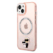 Pouzdro Karl Lagerfeld MagSafe kryt IML Karl and Choupette NFT pro Apple iPhone 14 PLUS Pink
