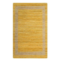 Ručně vyráběný koberec juta žlutý 80x160 cm