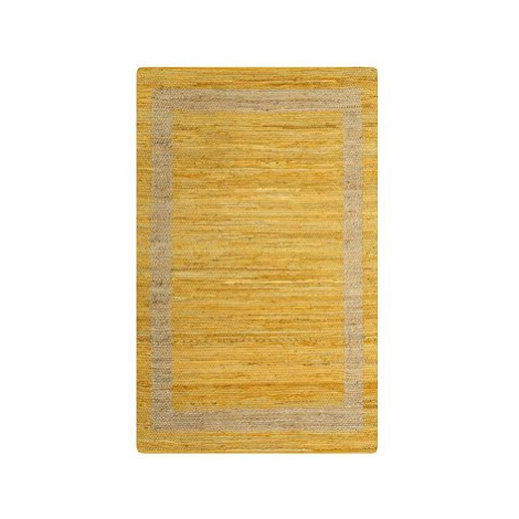 Ručně vyráběný koberec juta žlutý 80x160 cm SHUMEE
