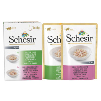 Schesir Cat Jelly Pouch, 24 x 85 g - 20 + 4 zdarma - mix kuřecí filet + kuřecí filet se šunkou