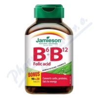 JAMIESON Vitamíny B6 B12+kyselina listová tbl.110