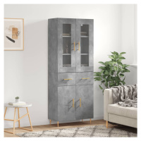 vidaXL Skříň highboard betonově šedá 69,5x34x180 cm kompozitní dřevo