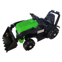 Mamido Dětský elektrický traktor s radlicí zelený
