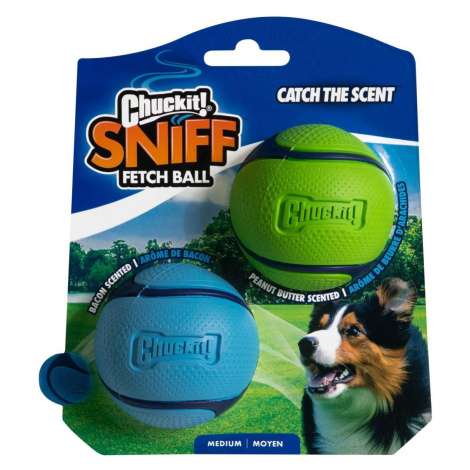 Chuckit! Sniff Ball Míčky s vůní slaniny a arašídového másla 6,5 cm – 2 na kartě