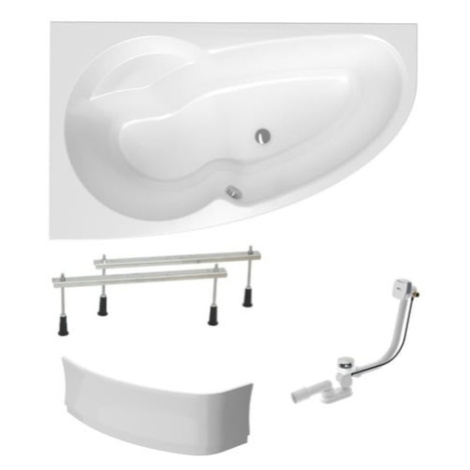 Asymetrická vana Laguna Luiza 140x95 cm akrylát levá SIKOLU1400LAPNP