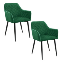 Set 2 ks jídelních židlí SJ.082, zelená