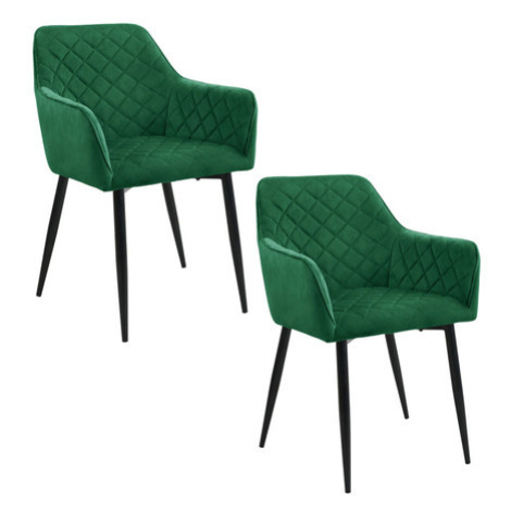 Set 2 ks jídelních židlí SJ.082, zelená