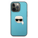 Karl Lagerfeld KLHCP13LPKMB hard silikonové pouzdro iPhone 13 / 13 Pro 6.1" blue Leather Ikonik 