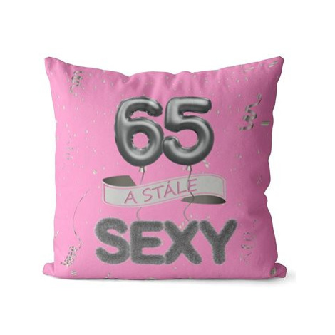 Impar polštář růžový Stále sexy věk 65