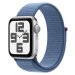 Apple Watch SE (2023) GPS 40mm sportovní provlékací řemínek ledově modrý  Stříbrná