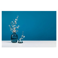 Umělecká fotografie Blue glass vases with bouquet of, Aleksandra Konoplia, (40 x 26.7 cm)