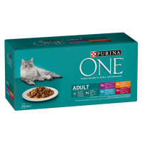 Purina ONE Adult kapsičky s kuřecím, hovězím, jehněčím a mořskými rybami 40 x 85 g