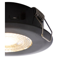 Zapuštěné bodové svítidlo černé včetně LED 3-stupňově stmívatelné - Ulo