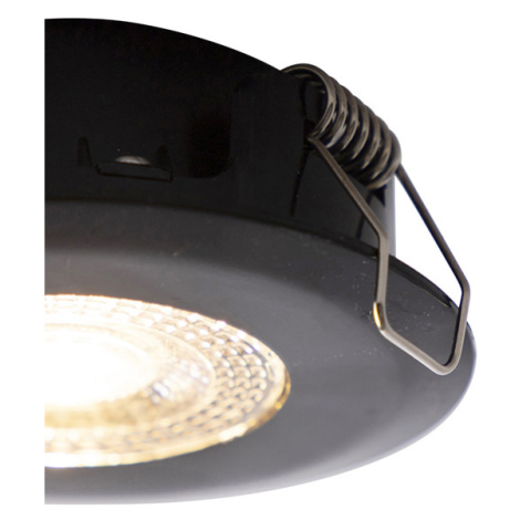 Zapuštěné bodové svítidlo černé včetně LED 3-stupňově stmívatelné - Ulo QAZQA