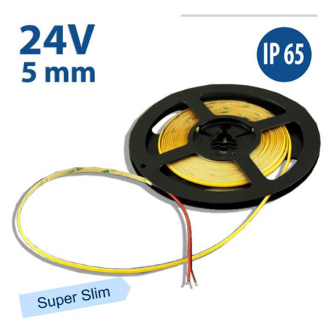 LED pásek COB Super Slim 480 LED/m 7W/m 24V IP65 role 5m TEPLÁ BÍLÁ 3000K LED21