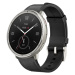 Amazfit Active 2 Round NFC/Silver/Elegant Band/Black Leather