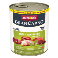 Animonda GranCarno Adult hovězí a králík s bylinkami 24x800g