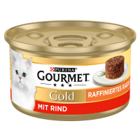 Výhodné balení Gourmet Gold Raffiniertes Ragout 4 x 12 ks, (48 x 85 g) - Hovězí