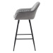 Furniria Designová barová židle Dana šedý samet