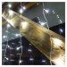DecoLED LED světelná záclona HOBBY LINE - 2x1m, ledově bílá, 100 diod