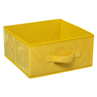 DekorStyle Úložný textilní box Volk 31x15 cm žlutý