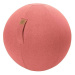 Sedací míč na cvičení Sitting Ball Felt / nosnost 100 kg / Ø 65 cm / 100% polyester / lososová