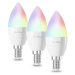 TechToy Smart Bulb RGB 4,4W E14 3ks Bílá