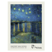 Obrazová reprodukce The Starry Night over the Rhone (1888), Vincent van Gogh, 30 × 40 cm